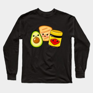 Vegemite and Friends - Vegemates - Cute Vegetarian Spread - Avocado - Toast - Australia Long Sleeve T-Shirt